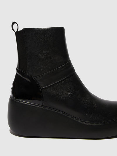 Zip Up Ankle Boots DOXE604FLY BLACK