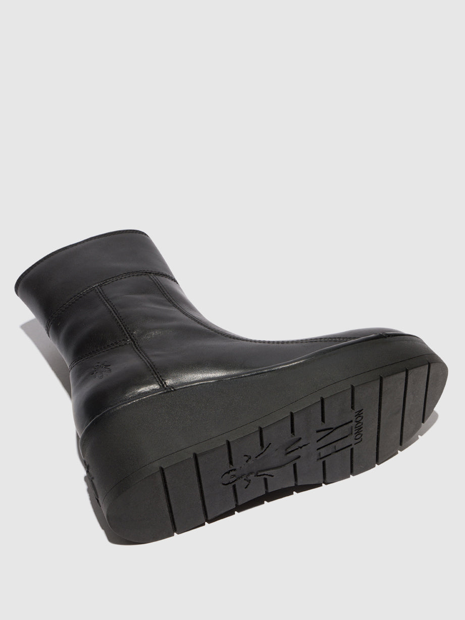 Zip Up Ankle Boots HANN248FLY BLACK