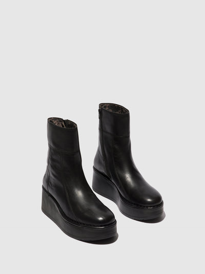 Zip Up Ankle Boots HANN248FLY BLACK