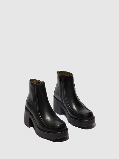 Zip Up Ankle Boots MITE249FLY BLACK