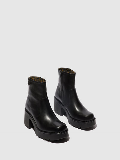 Zip Up Ankle Boots MOGE250FLY BLACK