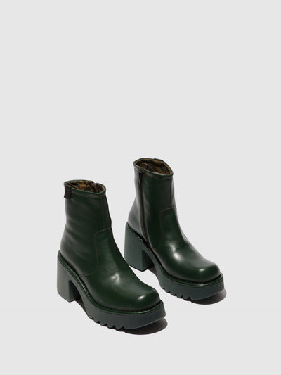 Zip Up Ankle Boots MOGE250FLY DK GREEN
