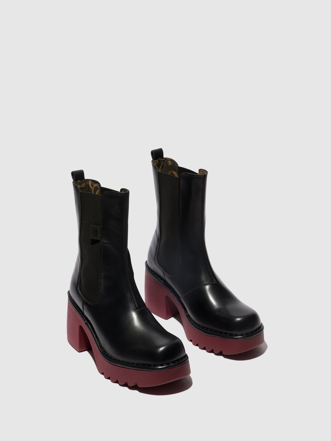Chelsea Ankle Boots MOYA25FLY BLACK (WINE SOLE)