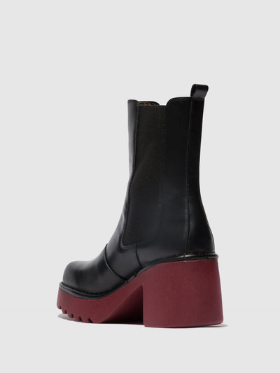 Chelsea Ankle Boots MOYA25FLY BLACK (WINE SOLE)