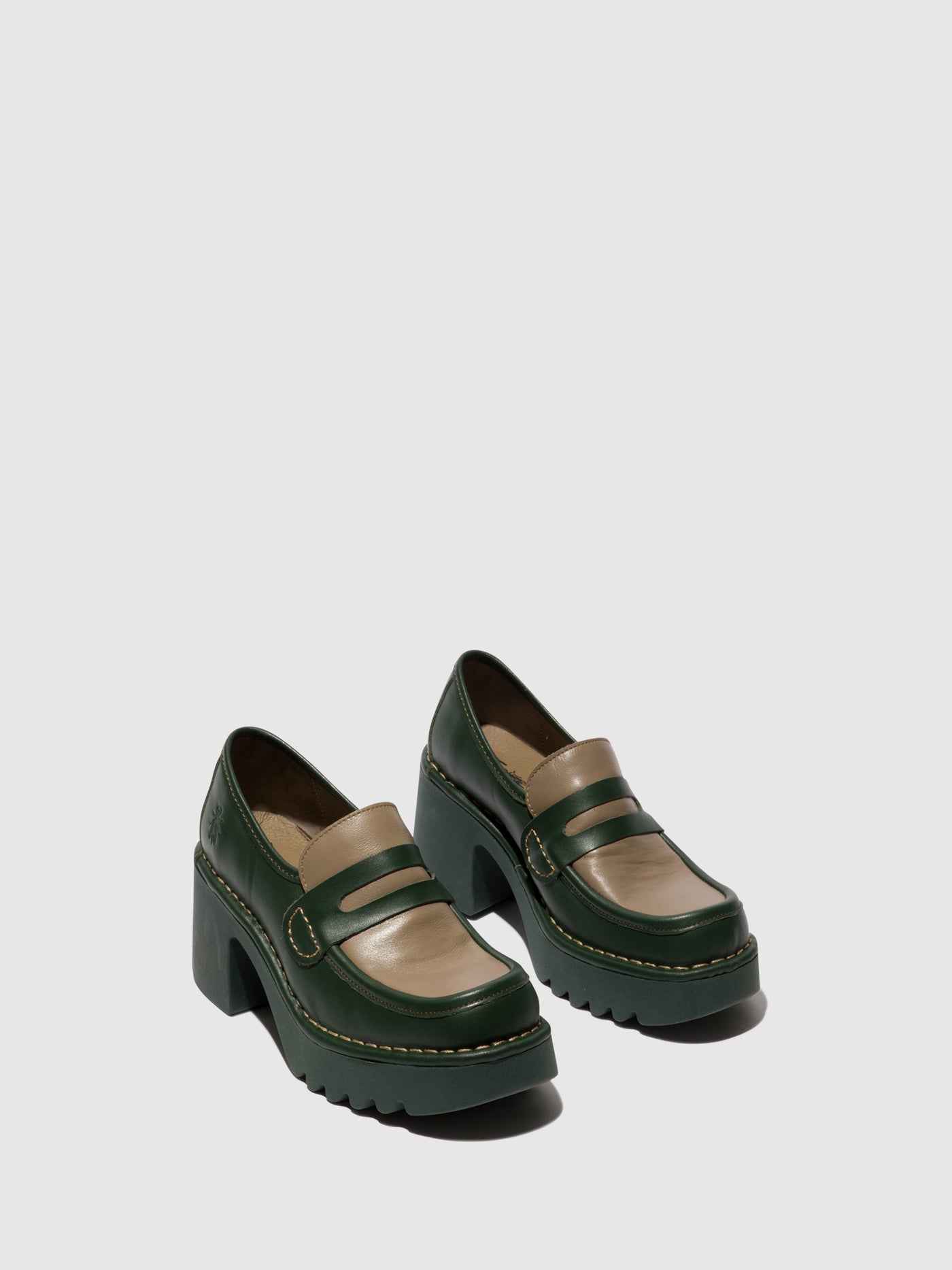 Loafers Shoes MULY252FLY DK GREEN/TAUPE