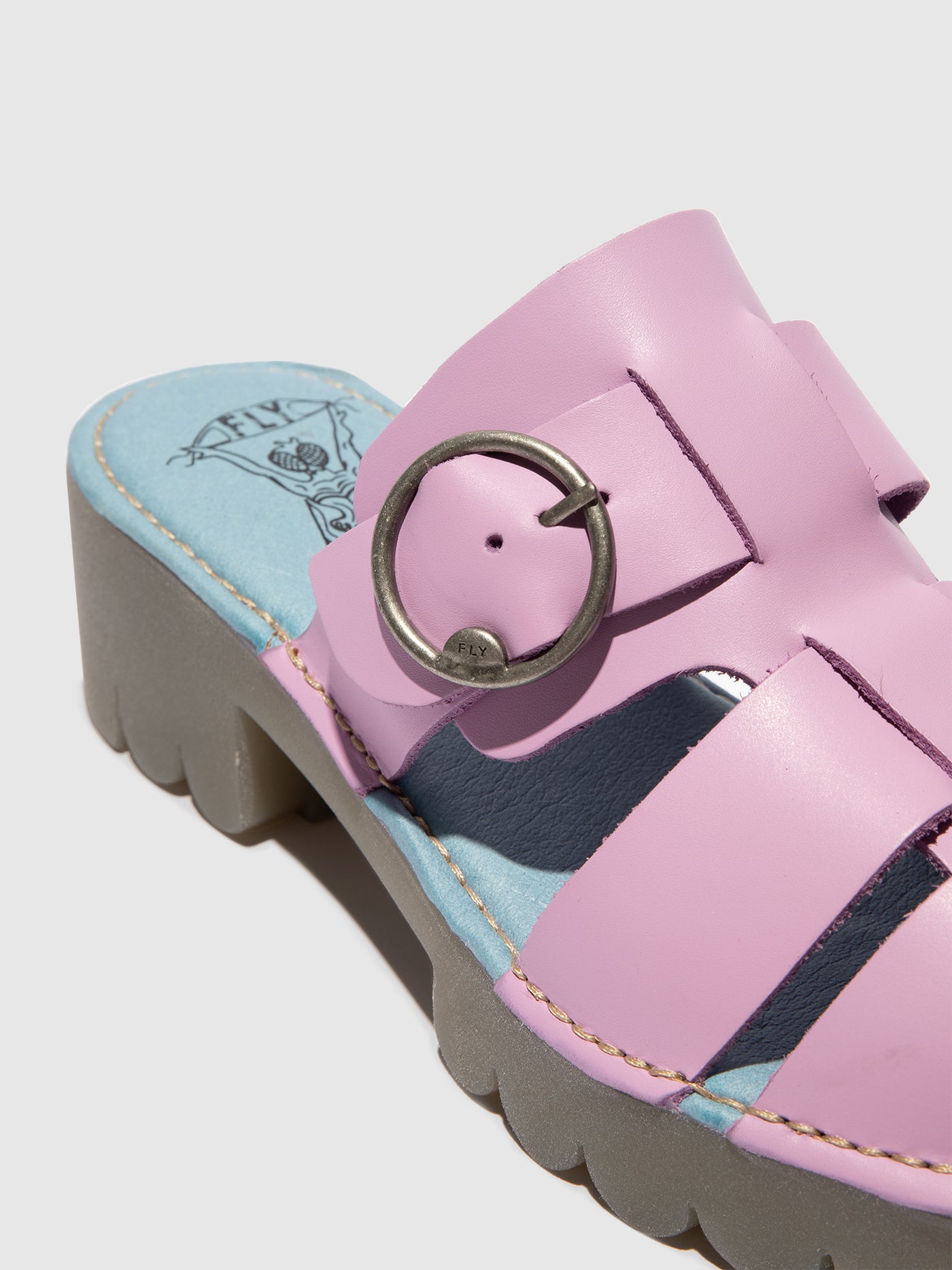 Buckle Mules ENVY521FLY PINK