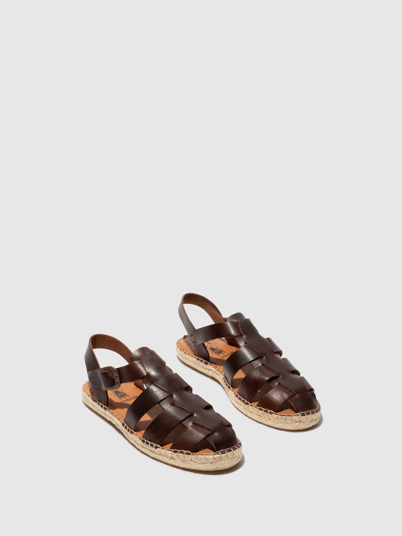 Sling-Back Espadrilles SUCH527FLY LEATHER BROWN